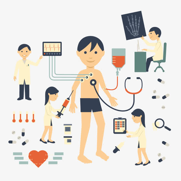 卡通医疗检查素材免费下载_觅元素