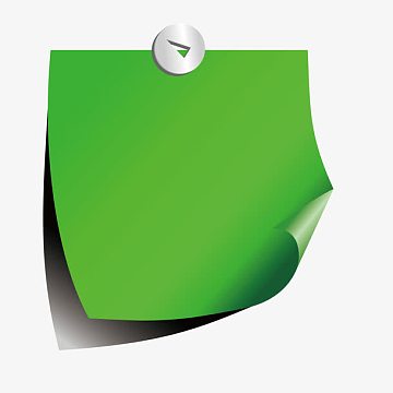 绿色便签纸素材-绿色便签纸图片元素-觅元素
