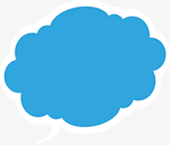 蓝色云朵形状对话框
