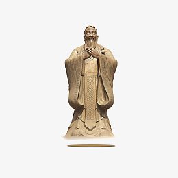 孔子石像图