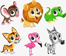 可爱卡通动物元素