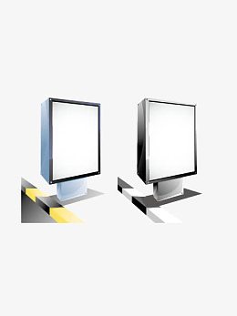 户外灯箱展示矢量图