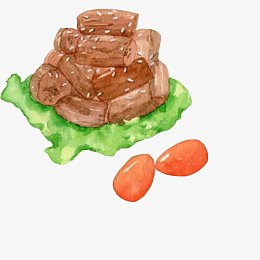 辣鸭脖手绘画素材图片