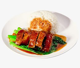 青菜烧鸭饭