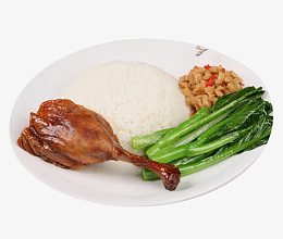 卤水烧腊烧鸭腿饭