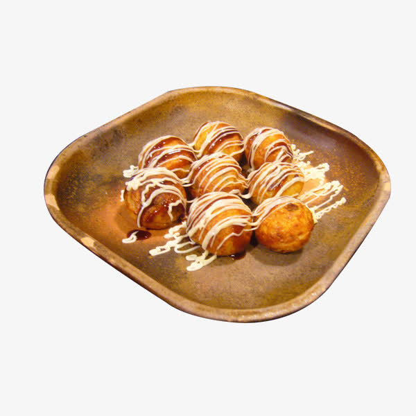 一盘章鱼小丸子免抠素材免费下载_觅元素51yuansu.com