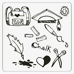 手绘学生用品
