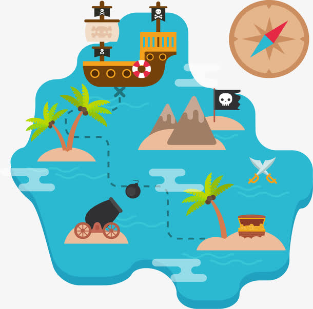 蓝色大海地形图