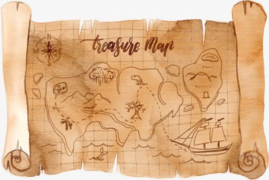 藏宝图aipng矢量卡通箱子下载png金银珠宝aipng矢量打开宝箱下载png