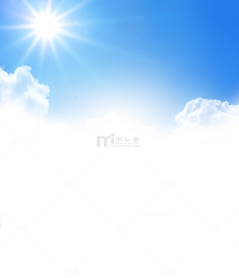 太阳蓝天白云天空素材