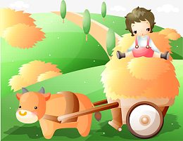 卡通丰收矢量