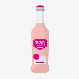 卡通粉色预调酒