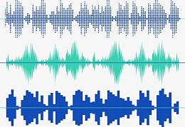 蓝色波点声音识别图形