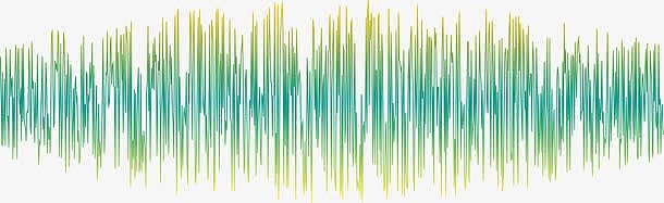 黄绿双色声波曲线PNG图片