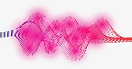 矢量梦幻粉色声波曲线PNG图片
