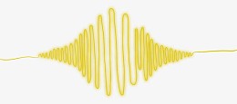 矢量黄色声波曲线PNG图片