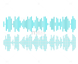 矢量浅色声波曲线PNG图片