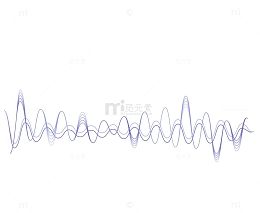 矢量声波曲线PNG图片