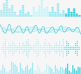 淡蓝色声波图