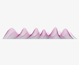 矢量渐变声波曲线PNG图片