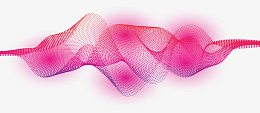 矢量梦幻粉色声波曲线PNG图片