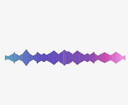 矢量梦幻渐变声波曲线PNG图片