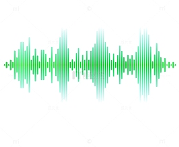 绿色像素声波曲线PNG图片