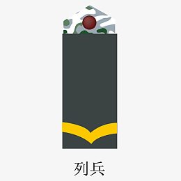 军队列兵矢量肩章