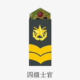军队四级士官矢量肩章
