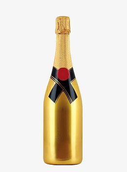 金色瓶装酒香槟装饰图案