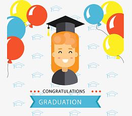 满脸笑意的毕业女孩