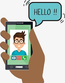 视频通话矢量手机