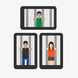 矢量网瘾创意图