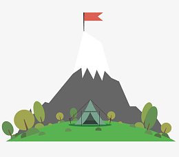 手绘露营帐篷