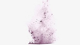 紫色清新爆炸沙尘效果元素