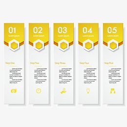 黄白色简约信息图表设计矢量素材