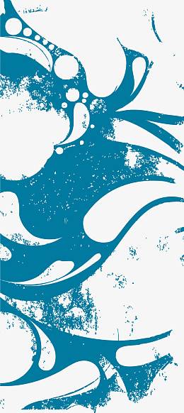 复古手绘卡片背景装饰蓝色