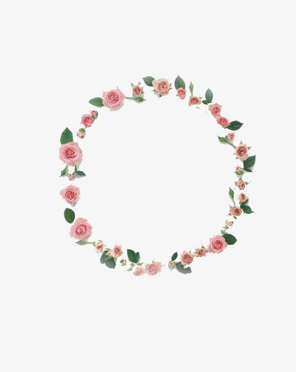 文艺小清新花环免抠素材