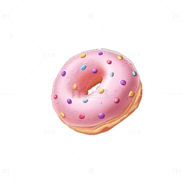手绘文艺小清新甜甜圈