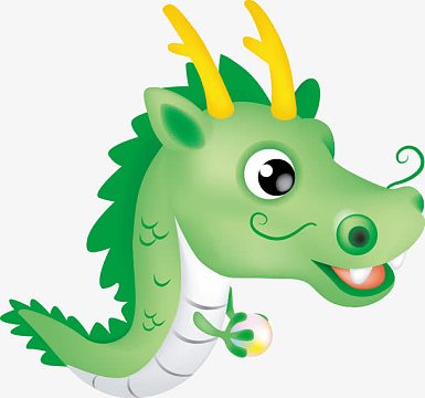 中国传统卡通龙矢量图