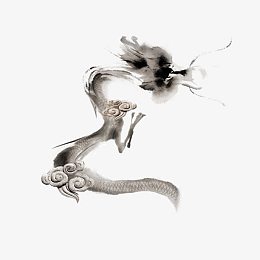 水墨文化中国龙素材