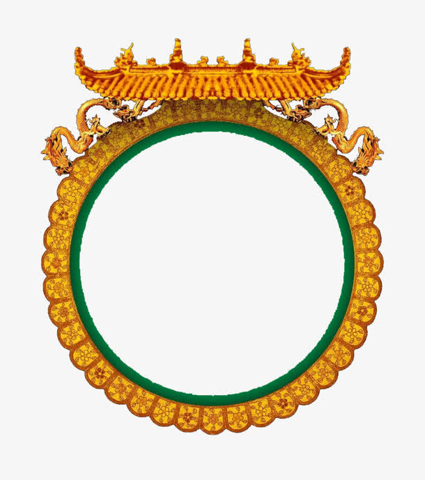 创意中国风龙纹边框元素