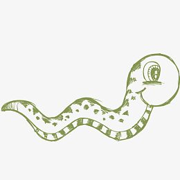 手绘线条卡通动物系列
