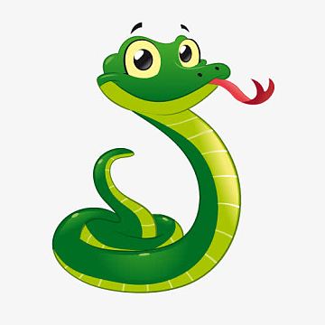 卡通手绘可爱青蛇