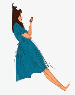 玩手机的女孩
