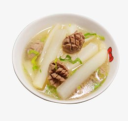 牛肉丸煮清汤萝卜