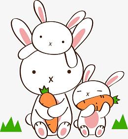 小兔子吃萝卜