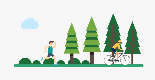 矢量卡通户外运动素材