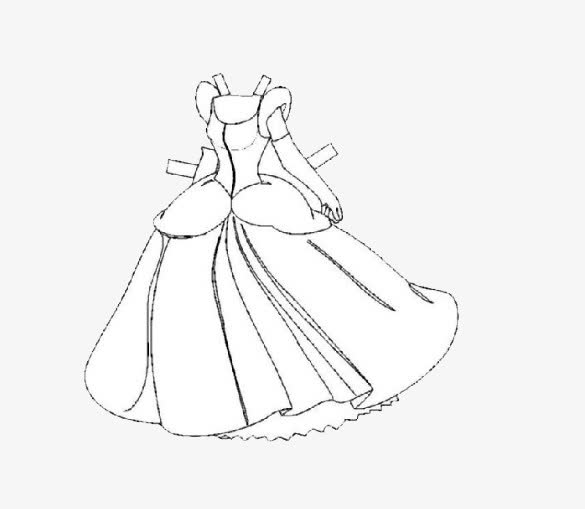 素描公主裙