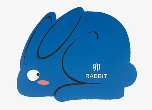 十二生肖剪纸装饰窗花设png紫红色兔子剪纸png十二生肖卡通素材png 